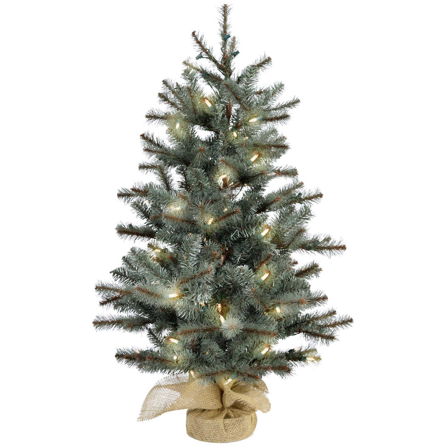 Carmel Pine 4' Lighted Fir Christmas Tree (Set of 2)