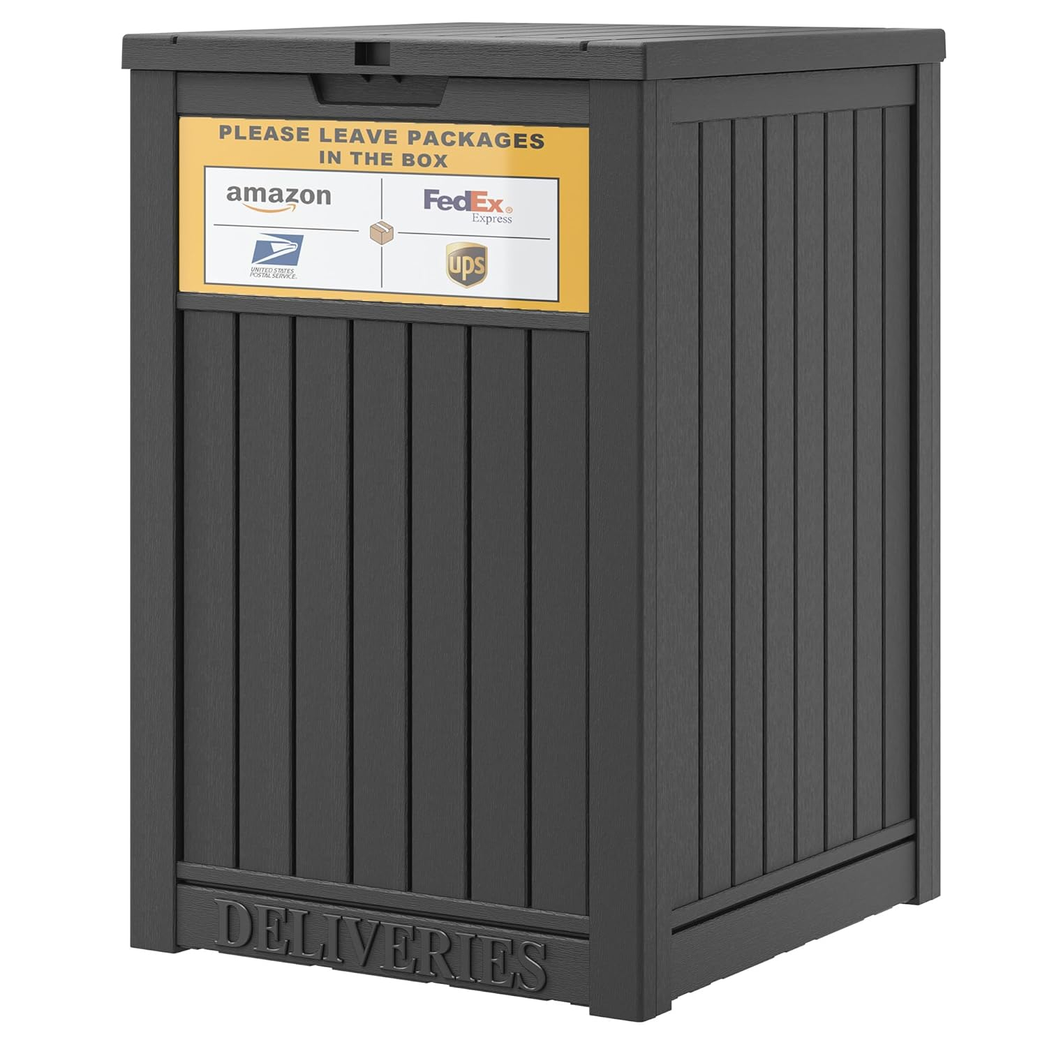 51 Gallon Outdoor Storage Box Delivery Letter Package Parcel Lock Mailbox Resin