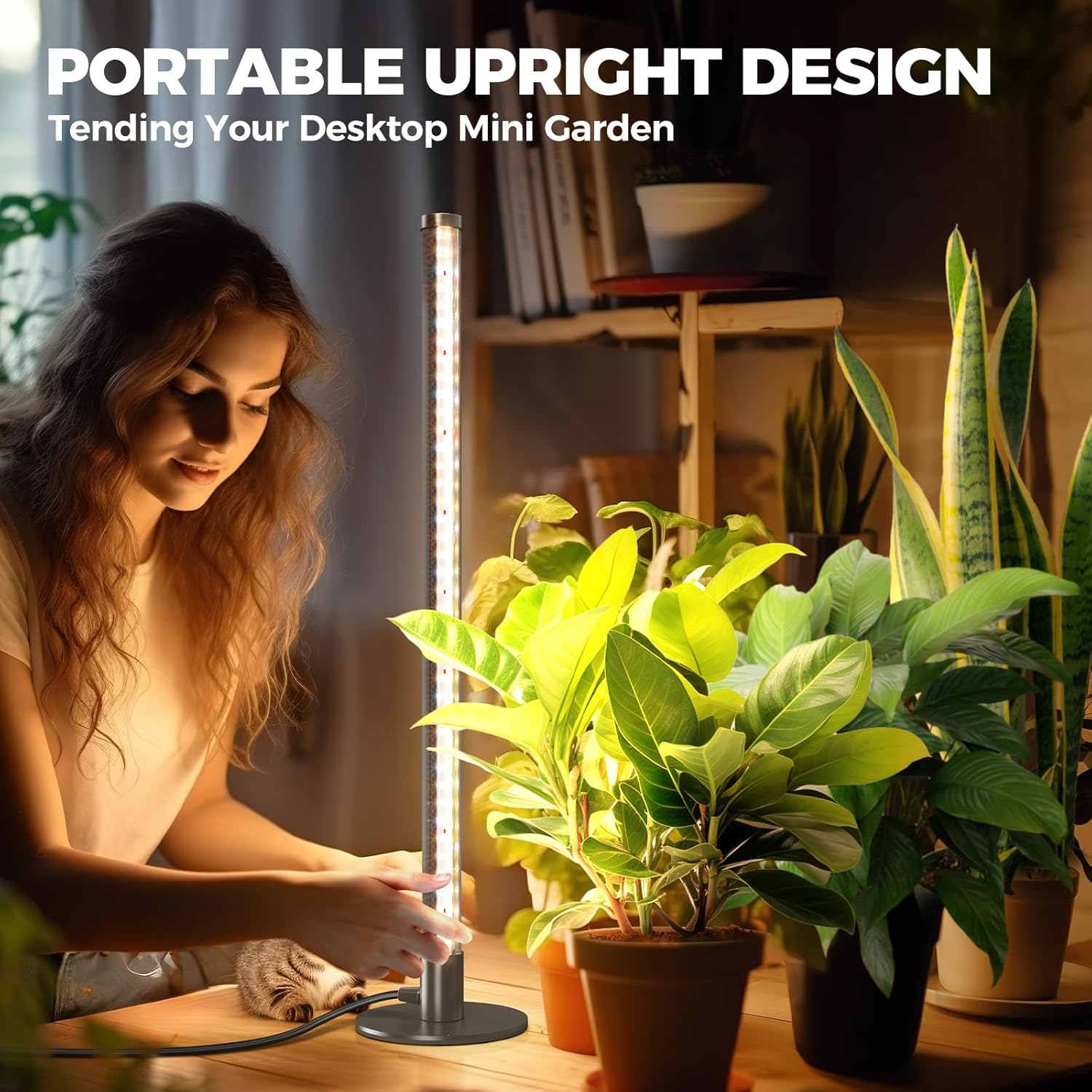 Barrina T10 Vertical Grow Light, 20W 2FT Desk LED Plant Light, Hanging and Standing, Table Top Full Spectrum Grow Lights for Indoor Plants with Stand and On/Off Switch, Ideal for Plants Growth