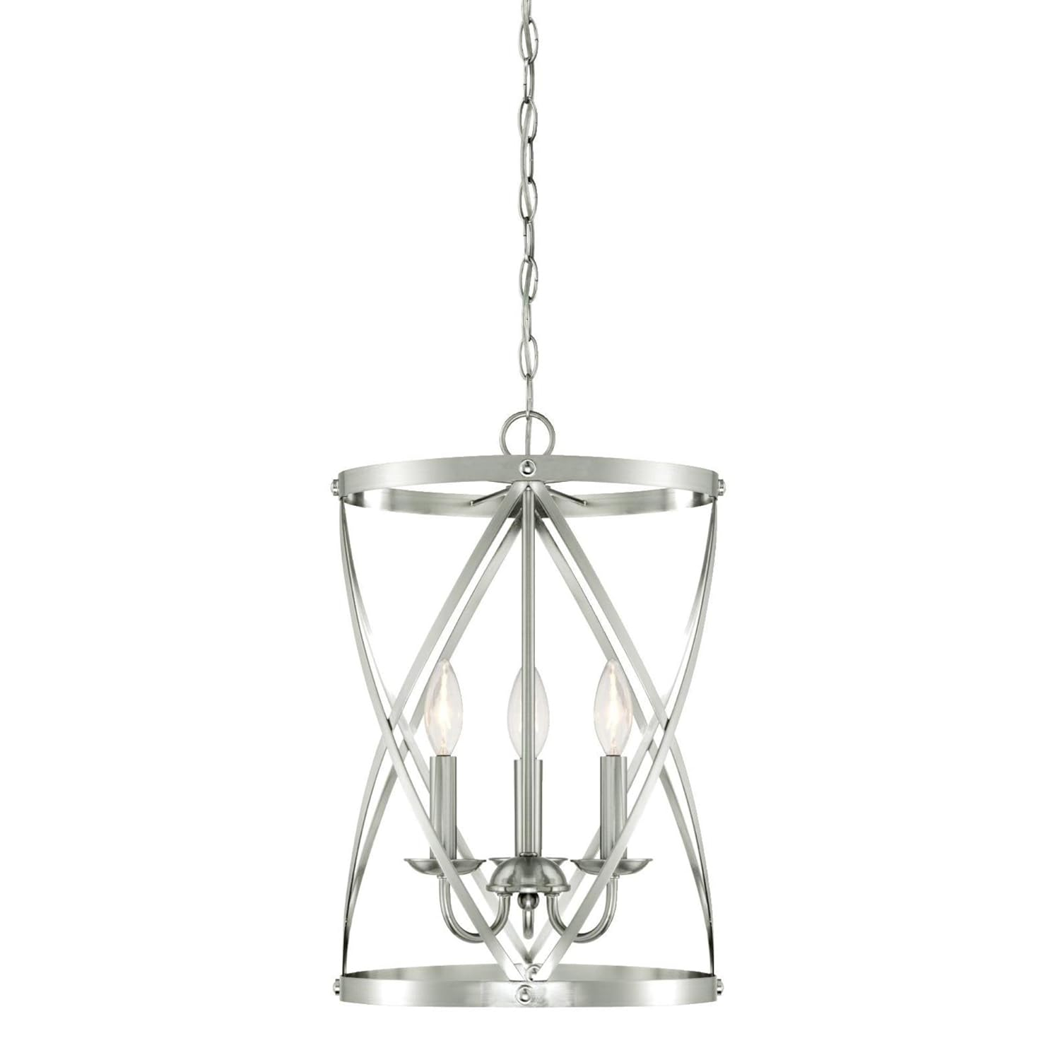 Westinghouse Lighting Westinghouse Isadora Three-Light Indoor Chandelier, Brushed Nickel Finish