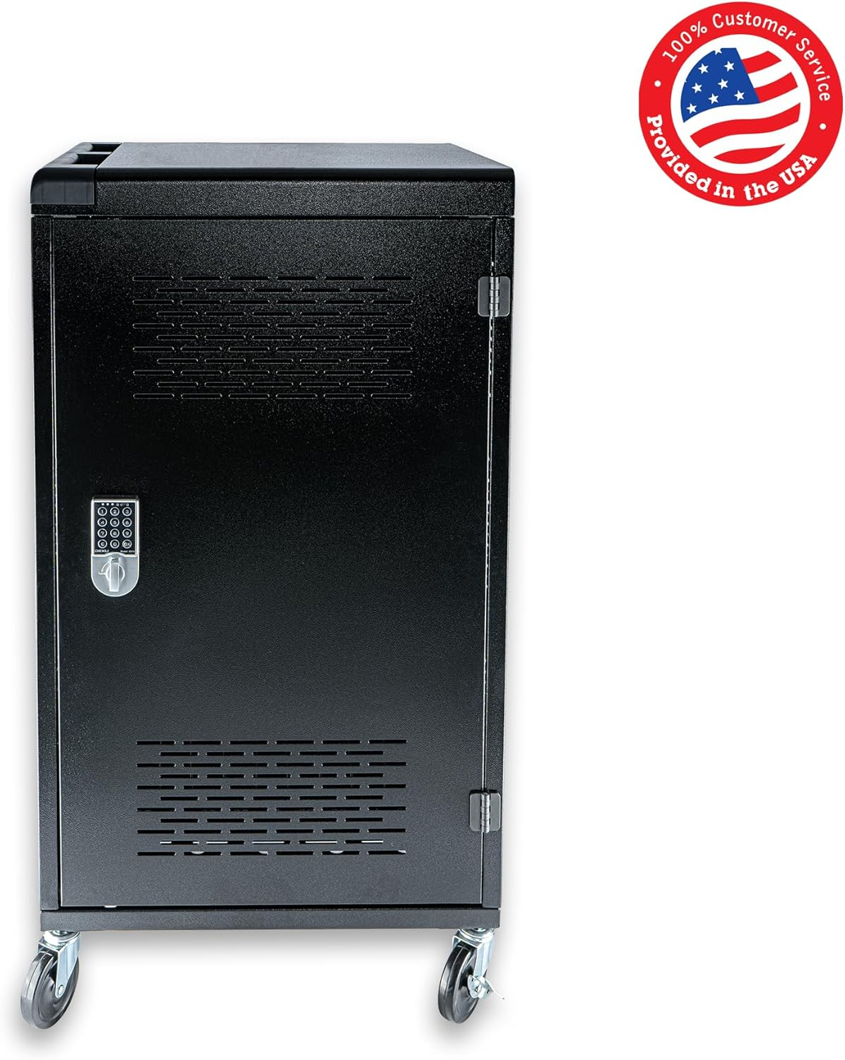 36 Bay Intelli-Sense Charging Cart for Tablets, Laptop, and Chromebook, Classroom Locking Charging Station with Keypad Lock and Charger Storage for School, Classroom, Library, Office and More