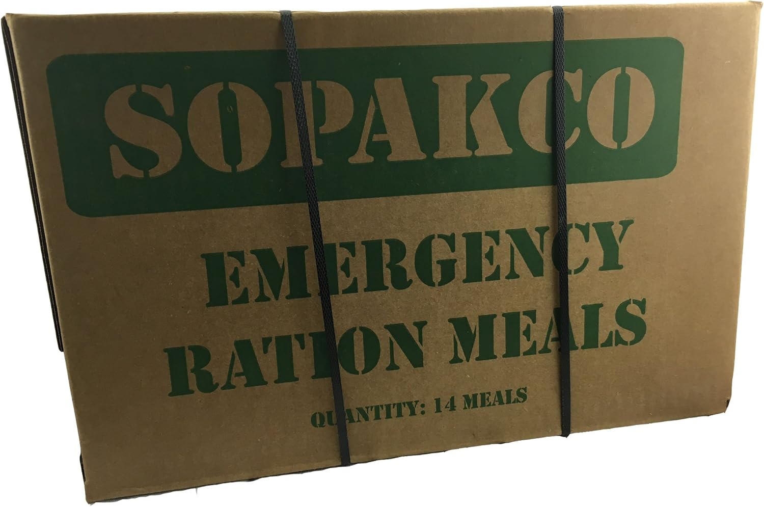 Case of 14 SOPAKCO MRE Reduced Sodium Emergency Ration Meals - Ready to Eat Factory Sealed and Banded 7020 01/22