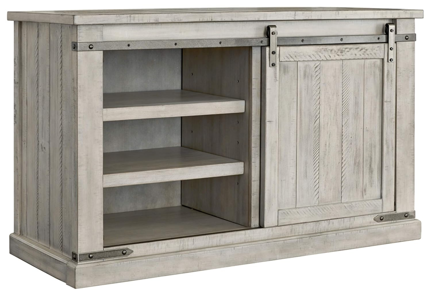 Modern Farmhouse 50" Gray TV Stand with Sliding Barn Doors