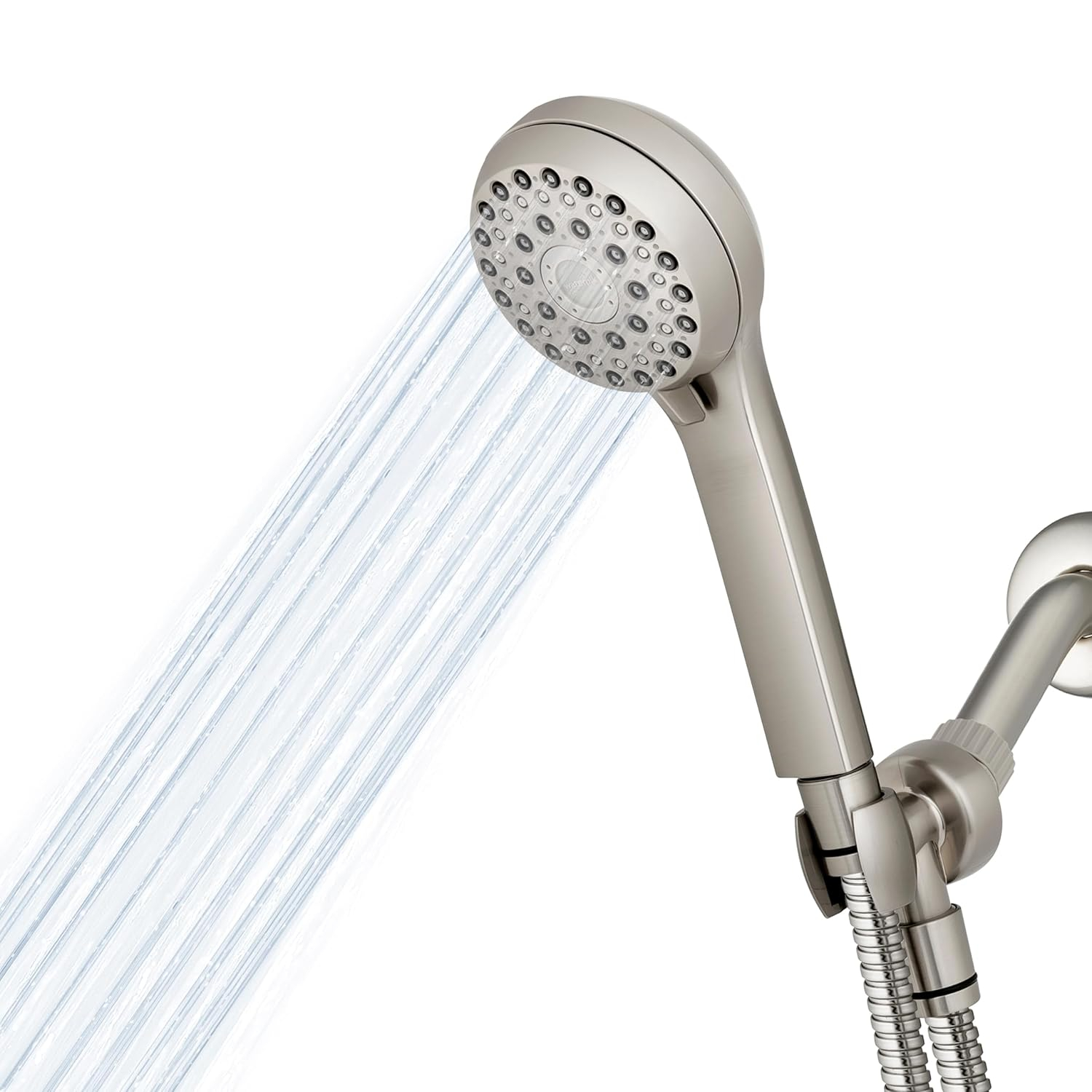 Waterpik High Pressure Hand Held Shower Head With Hose, PowerPulse Massage 6-Mode, Brushed Nickel XAL-649ME