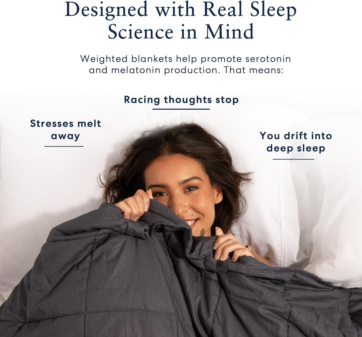 Luna Luxe Cotton Weighted Blankets for Kids & Adults - 100% Oeko-Tex Cotton Weighted Blanket - Soft, Comfortable, & Breathable Travel Blanket - All-Season, Winter Premium Gift Ideas