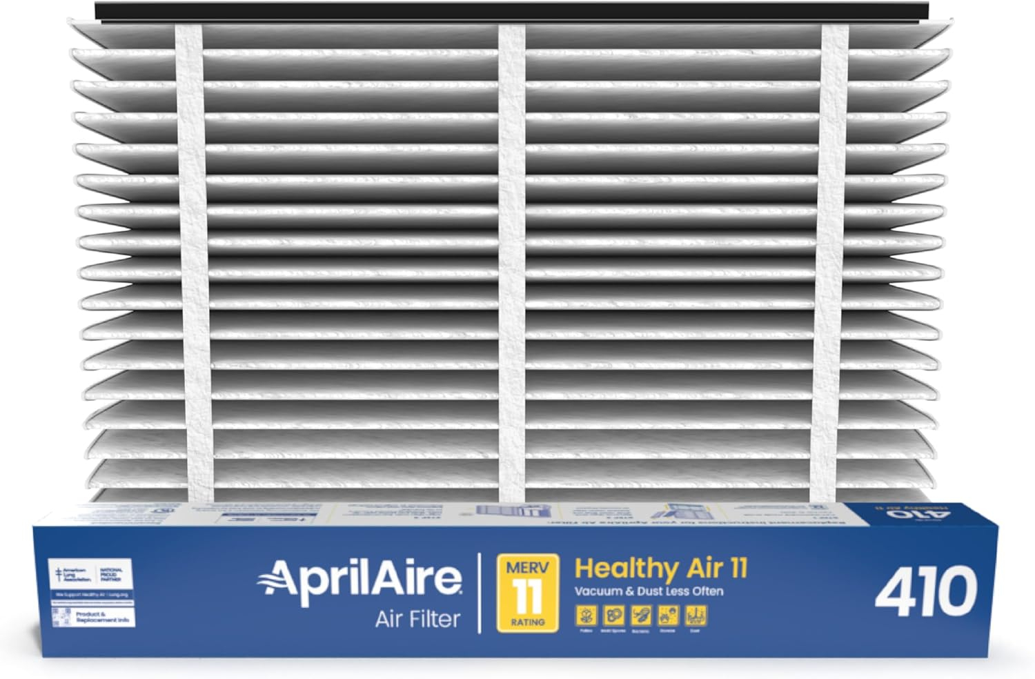 410 Replacement Filter for AprilAire Whole House Air Purifiers - MERV 11, Clean Air & Dust, 16x25x4 Air Filter (Pack of 1)