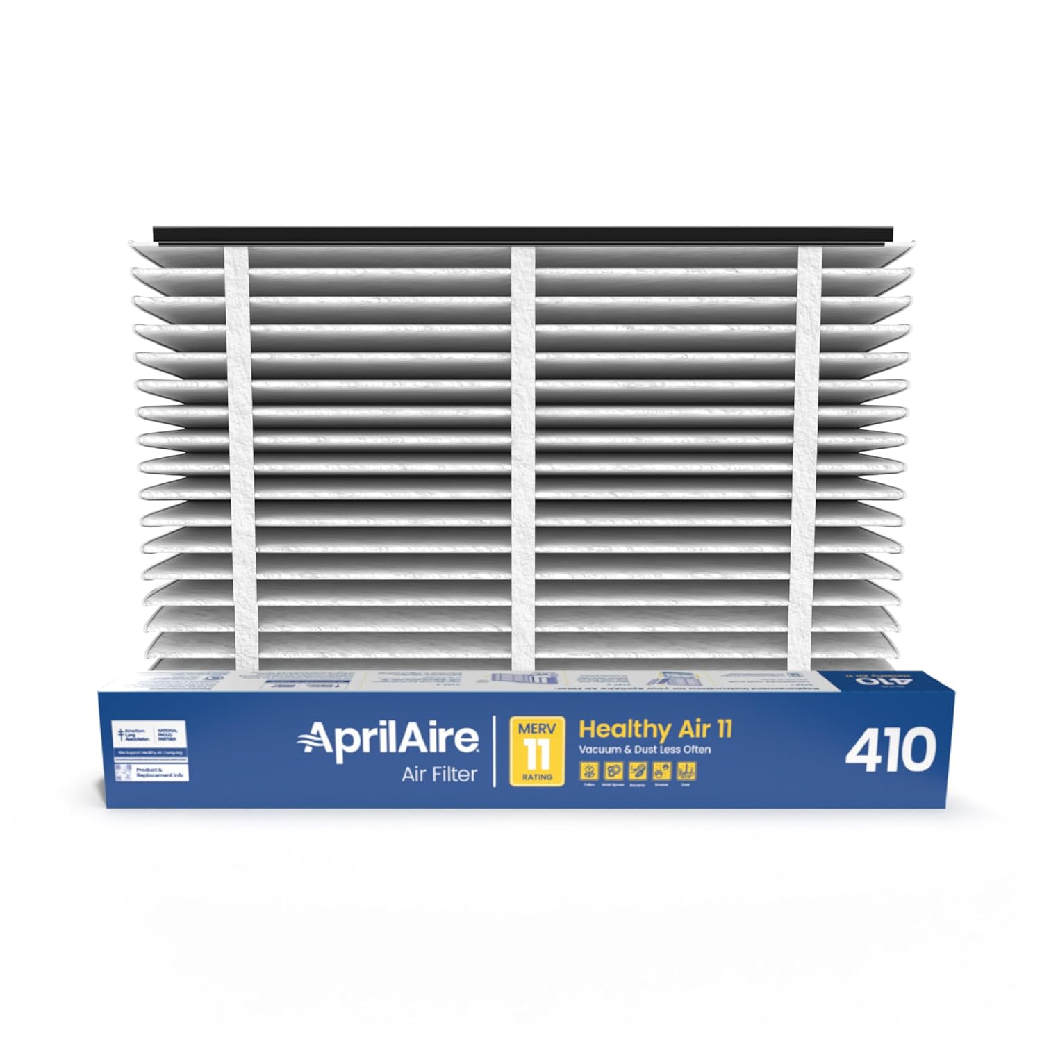 410 Replacement Filter for AprilAire Whole House Air Purifiers - MERV 11, Clean Air & Dust, 16x25x4 Air Filter (Pack of 1)