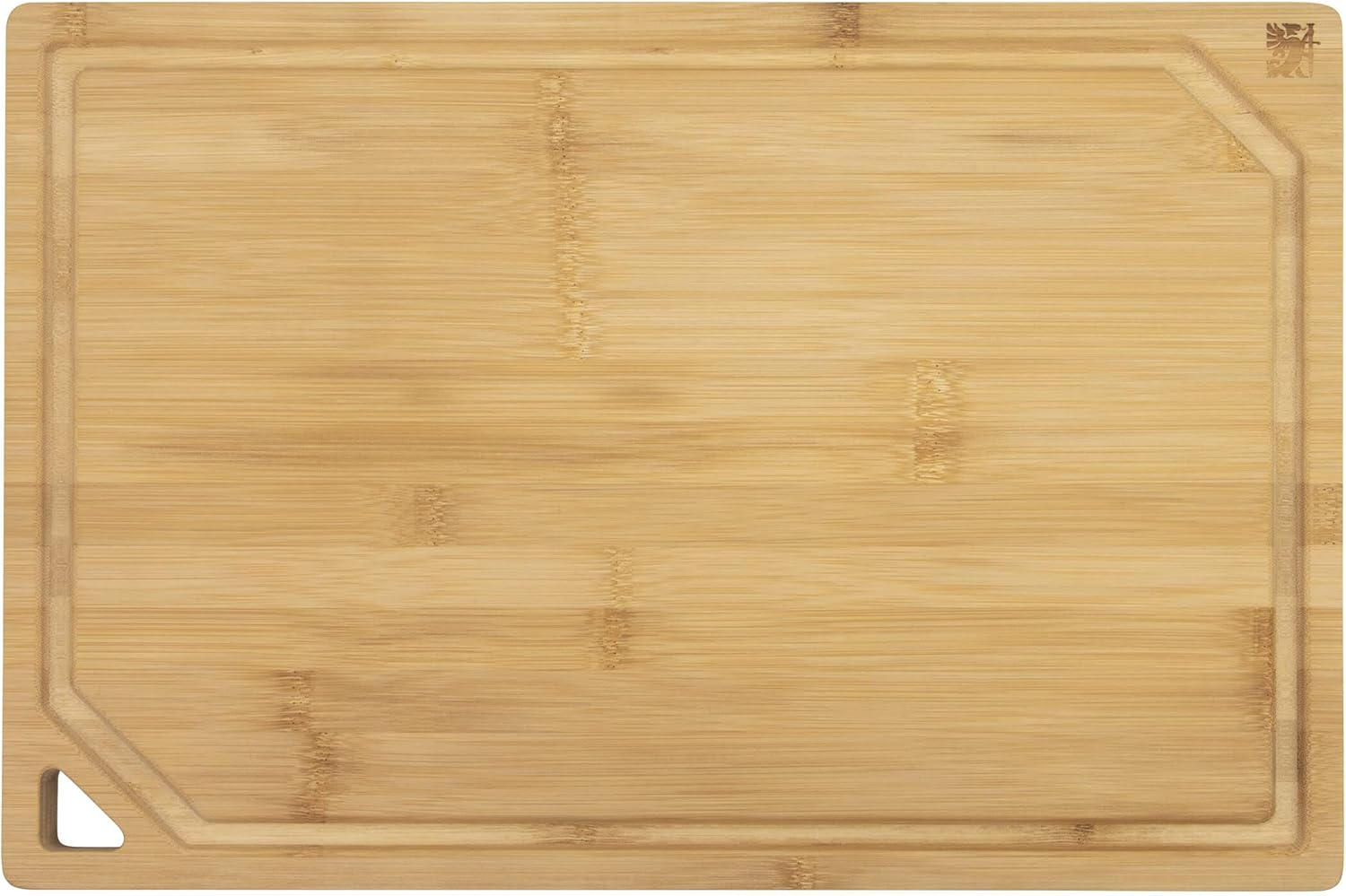Sabatier Extra-Large Bamboo Cutting Board with Juice Trench & Handles, Reversible Kitchen Chopping Board for Meal Prep & Serving, Bread Board with Grooves for Charcuterie (12" x 18")