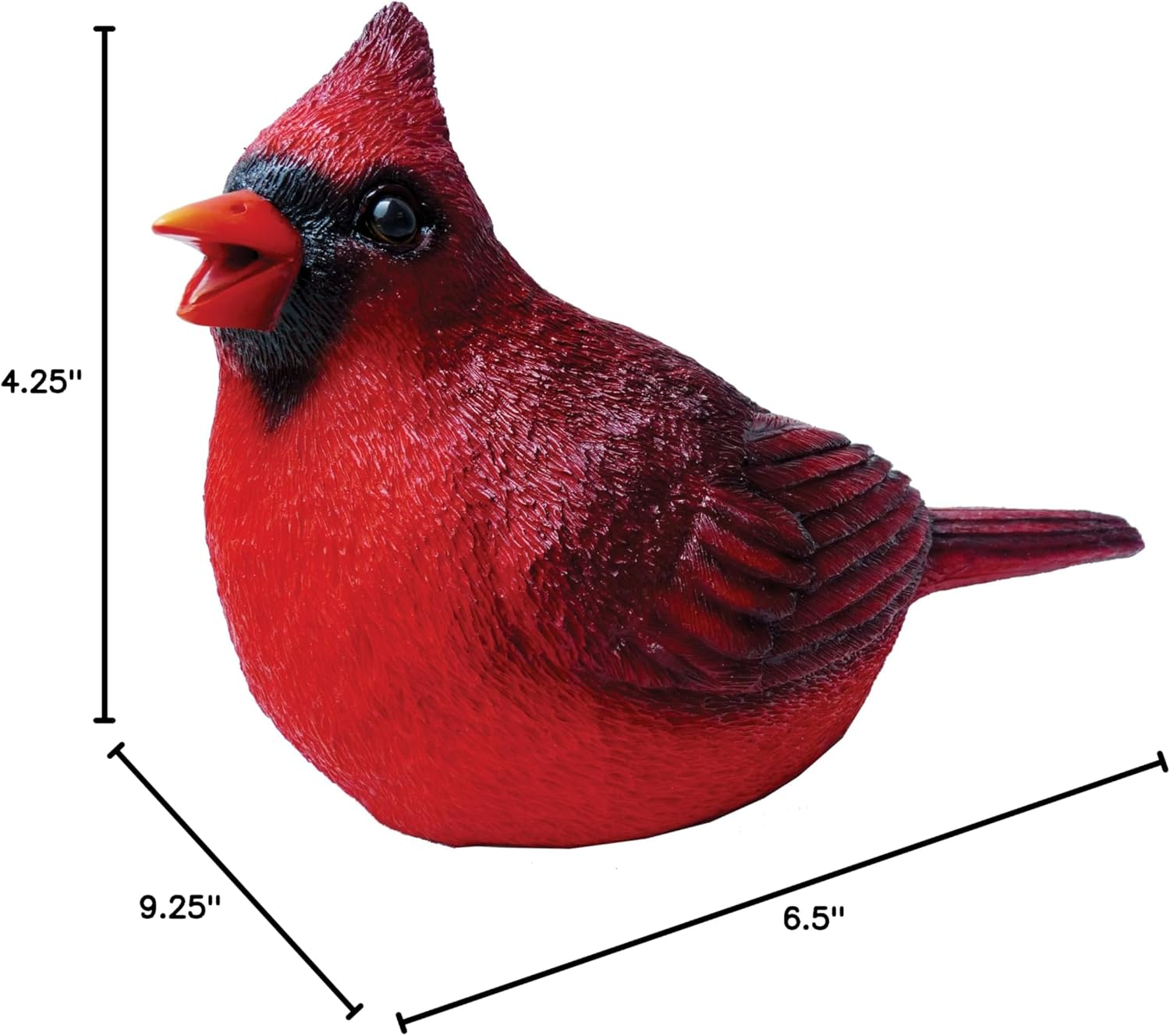 BFG Supply Chirper Cardinal Statue by Michael Carr Designs - Outdoor Bird Figurine for Gardens, patios and lawns (80035), Red