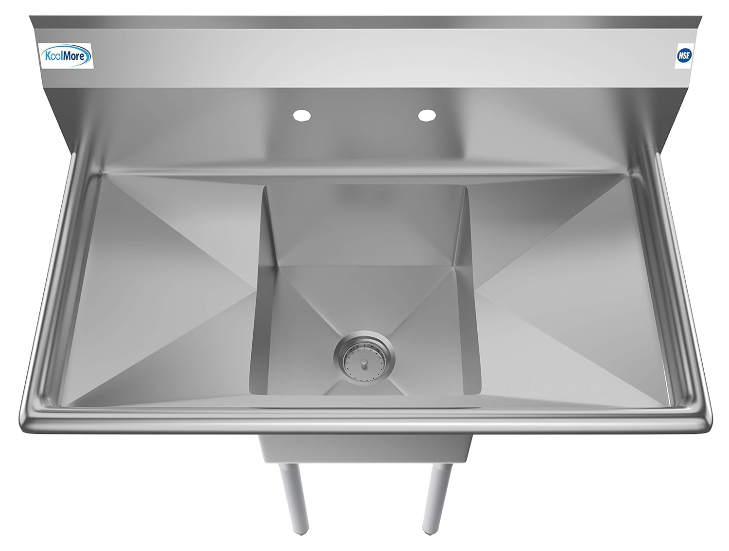 Stainless Steel 1-Compartment Utility Sink with Dual Drainboards
