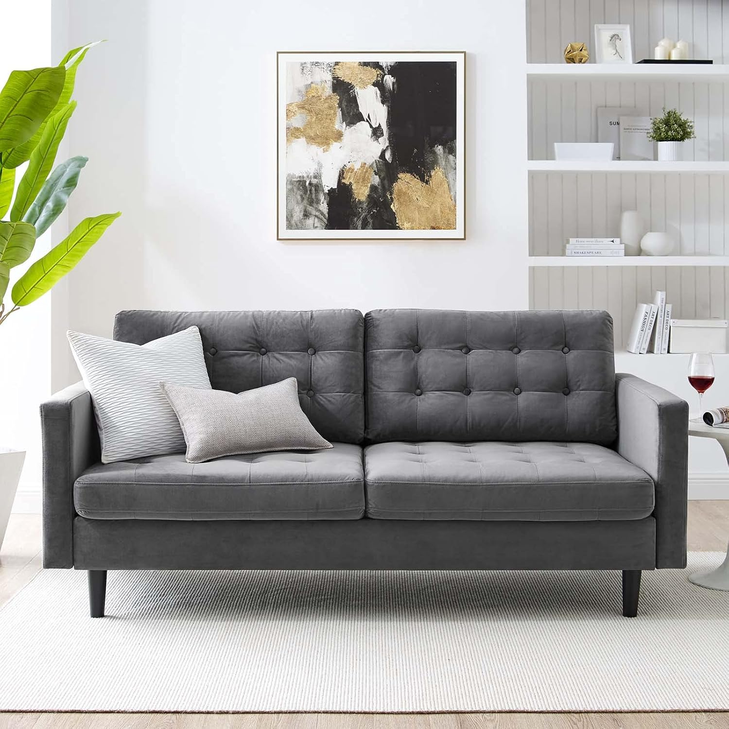 75'' Velvet Sofa