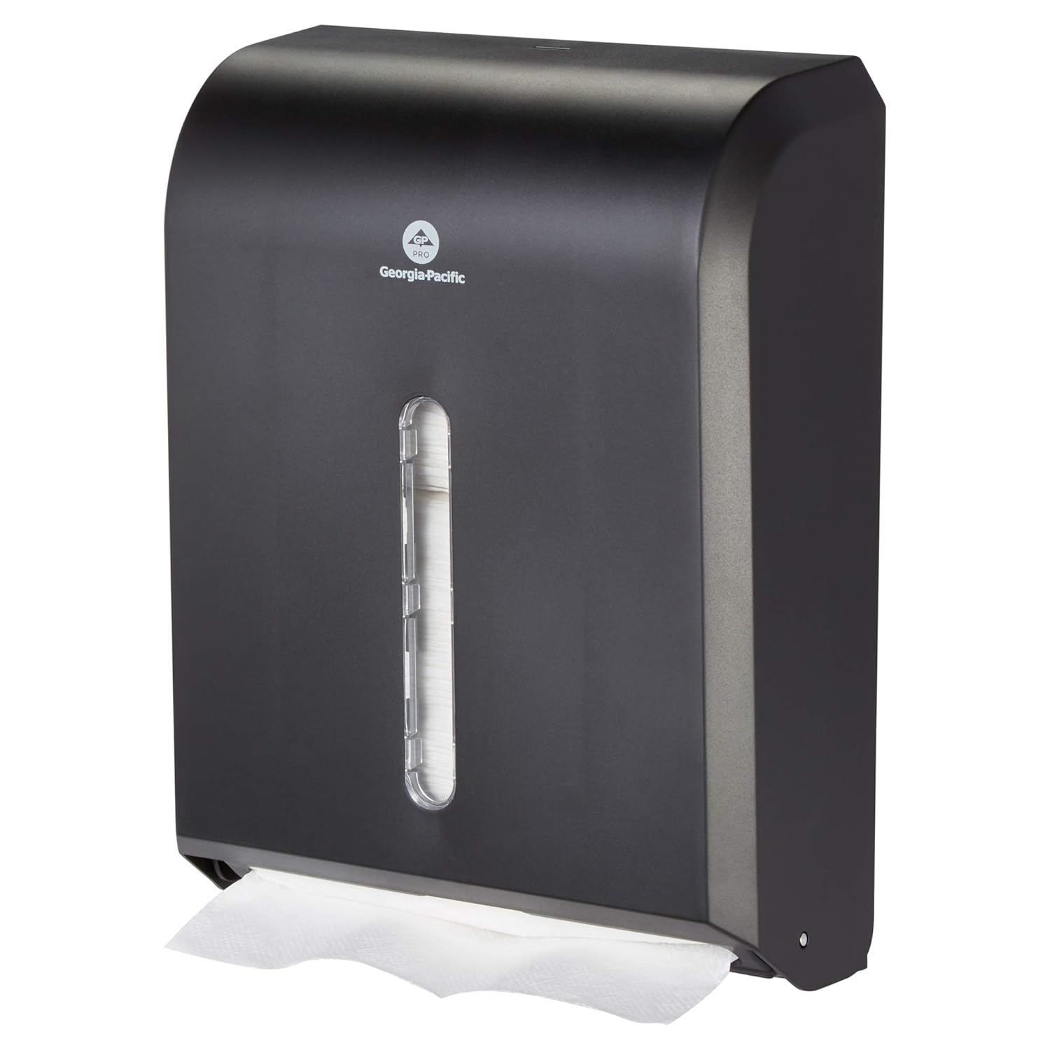 Black Plastic Wall-Mounted Paper Towel Dispenser