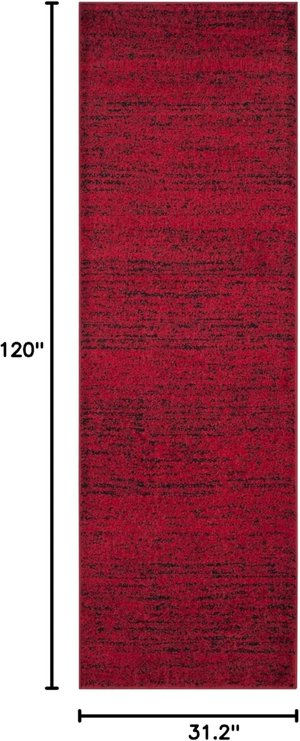 SAFAVIEH Adirondack Linnette Abstract Runner Rug, Red/Black, 2'6" x 10'