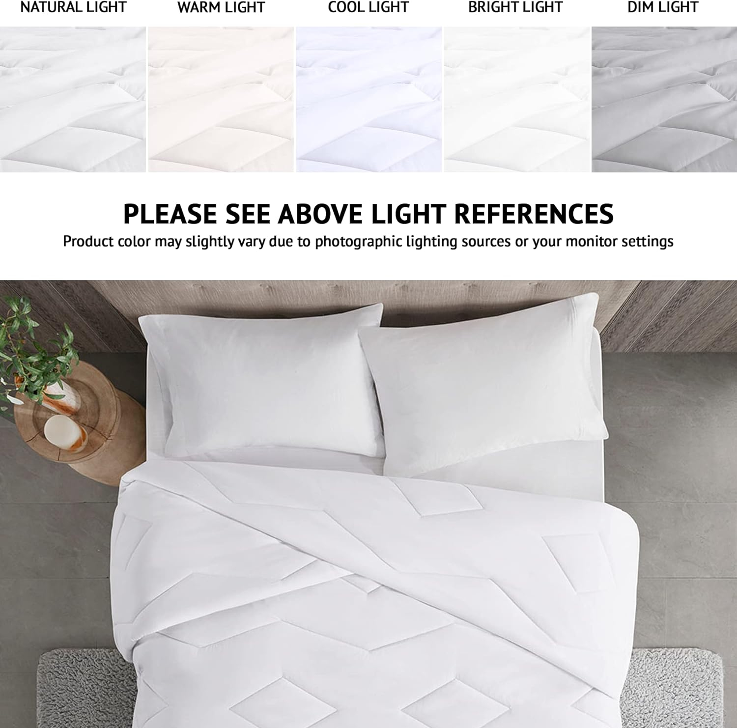 Madison Park Windom Down Alternative Comforter, Premium 3M Scotchgard Moisture Wicking Treatment, Lightweight and Soft Bed Cover For All Season, Diamond Quilt White Full/Queen