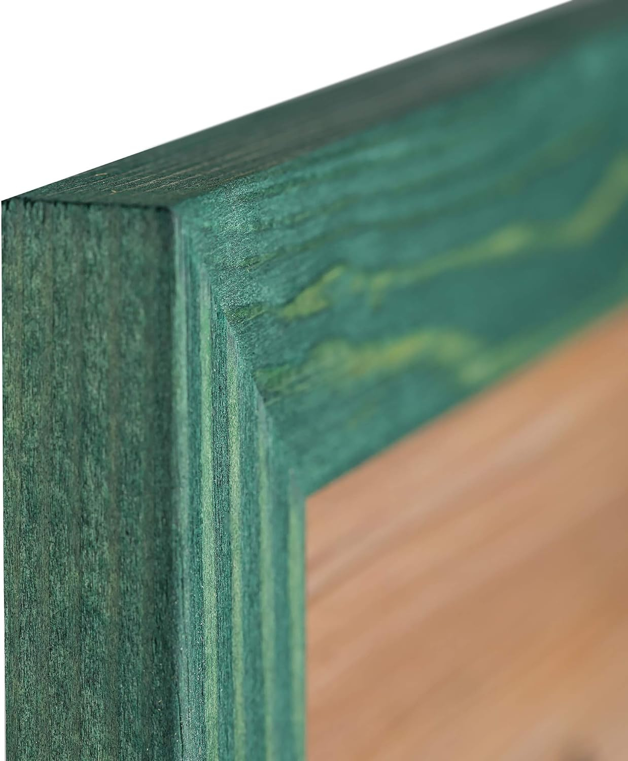 Rustic Wooden Picture Frames 8x10 - Green - Set of 2 - Natural Eco Solid Wood and High Definition Real Glass for Wall Hanging and Tabletop Photo Frame