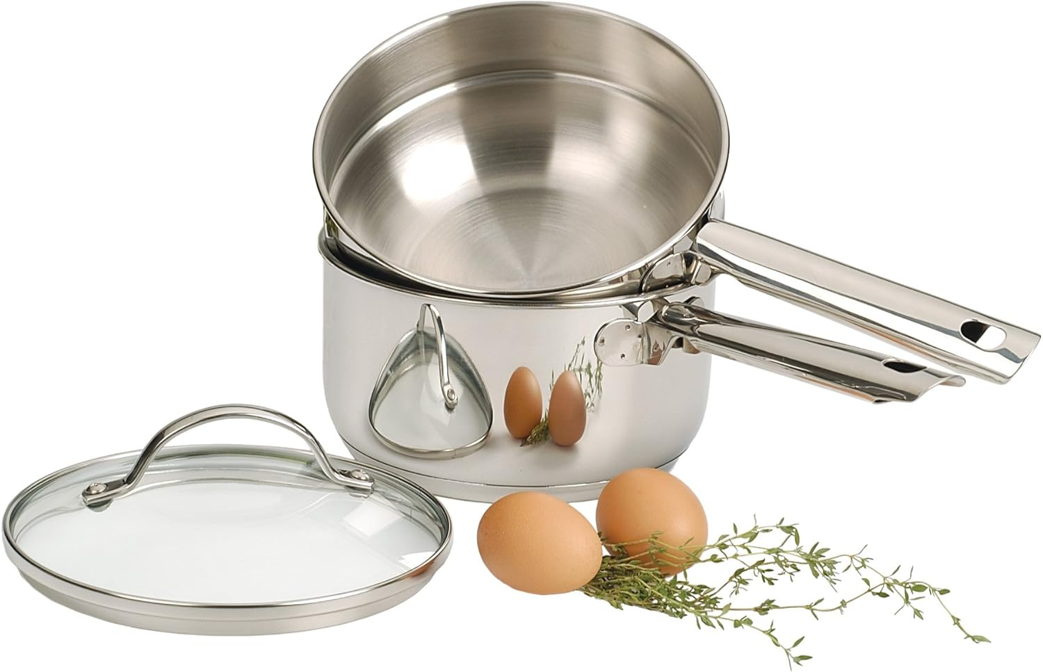 RSVP International Induction Double Boiler, 1 Quart, Multi Color