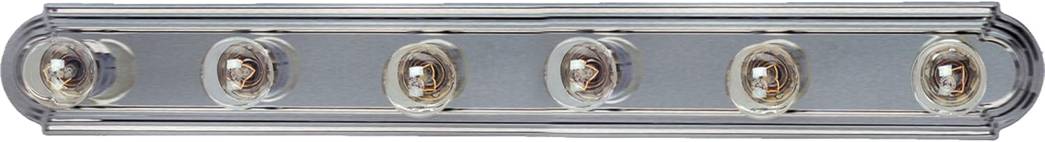 Essentials 36-Inch Satin Nickel 6-Light Bath Vanity Fixture