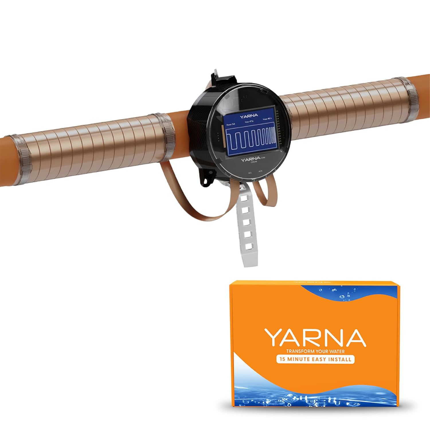 Capacitive Electronic Water Descaler System - Alternative Water Softener Salt Free for Whole House, Reduces the effects of Limescale and Rust formation [CWD24, Max 1" Pipe]