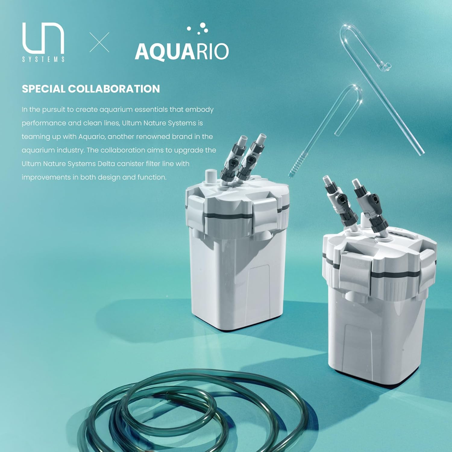 Ultum Nature Systems Canister Filter for Aquariums - 2 Stage External Fish Tank Filter, 60 GPH, for Tanks Up to 16 Gallons (Delta 30)