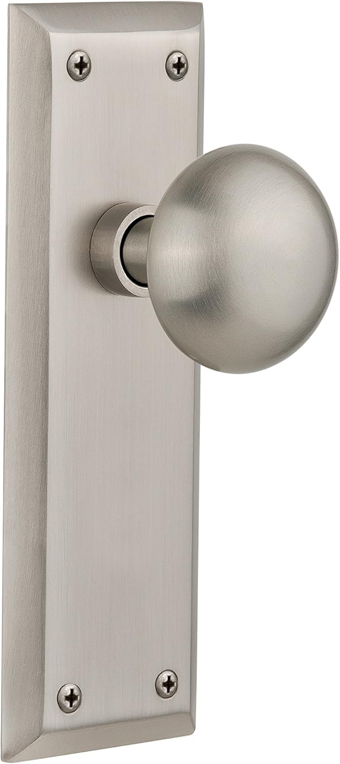 Nostalgic Warehouse New York Door Knob with Plate