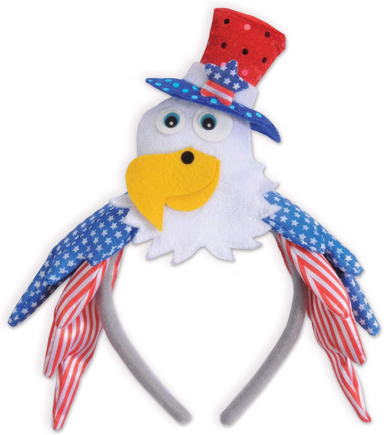 Patriotic Eagle Headband with Stars and Stripes Design
