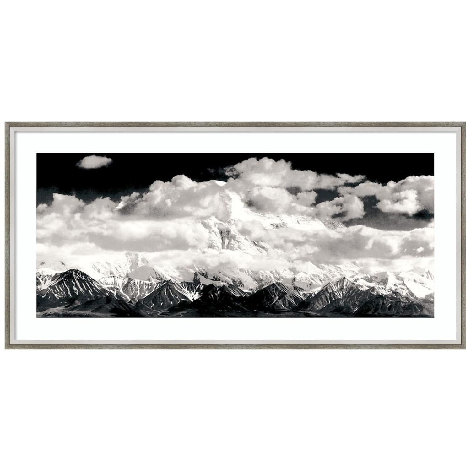 Amanti Art Dsw01252 19-5/8" X 39" "Mount Mckinley Range, Clouds, Denali National Park,