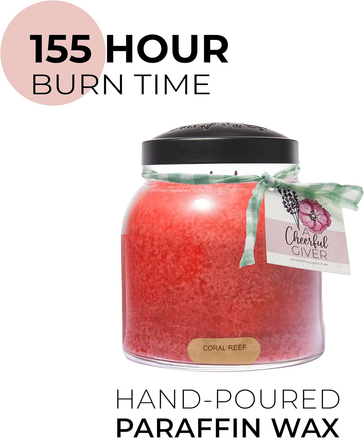 Coral Reef Scented Jar Candle with Black Lid