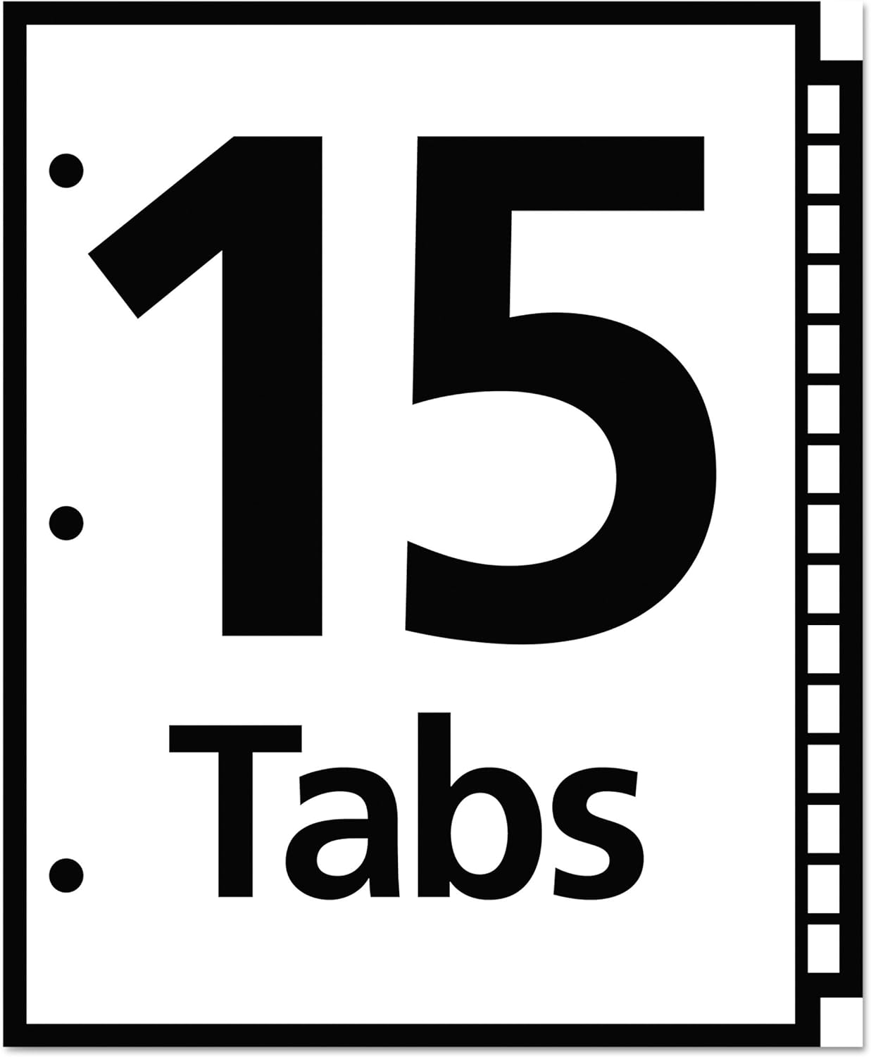 Office Essentials Tables 'n Tabs Paper Divider, Color, 15-Tab (11675)