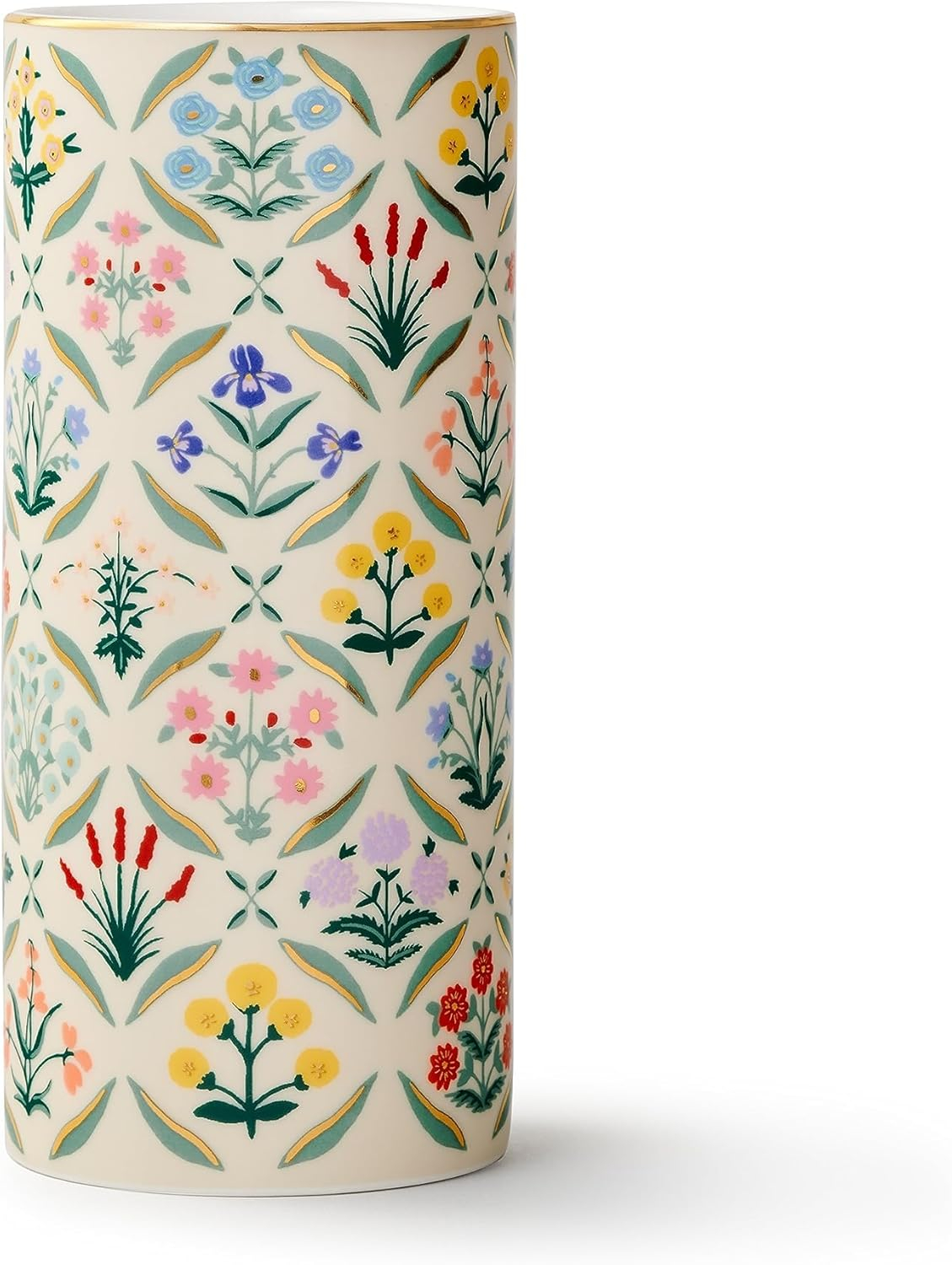 RIFLE PAPER CO. Estee Porcelain Vase for Room and Home Décor, Brighten Up a Living Room, Kitchen Table, or Farmhouse, Large Vase for Tabletop Centerpieces or Bookshelves