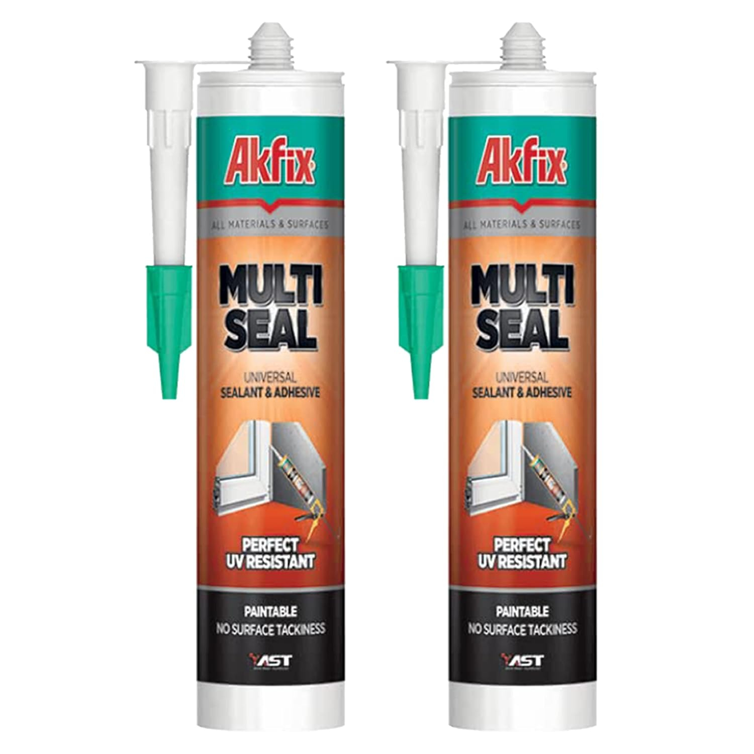 Akfix Hybrid Polymer Sealant - All Purpose Adhesive for Window, Door & Roofing Gutters, Super Bonding to Metal, Wood, Ceramic, PVC, Glass, Concrete, Industrial Adhesives & Sealants | 1 Pack, 9.8 Oz.