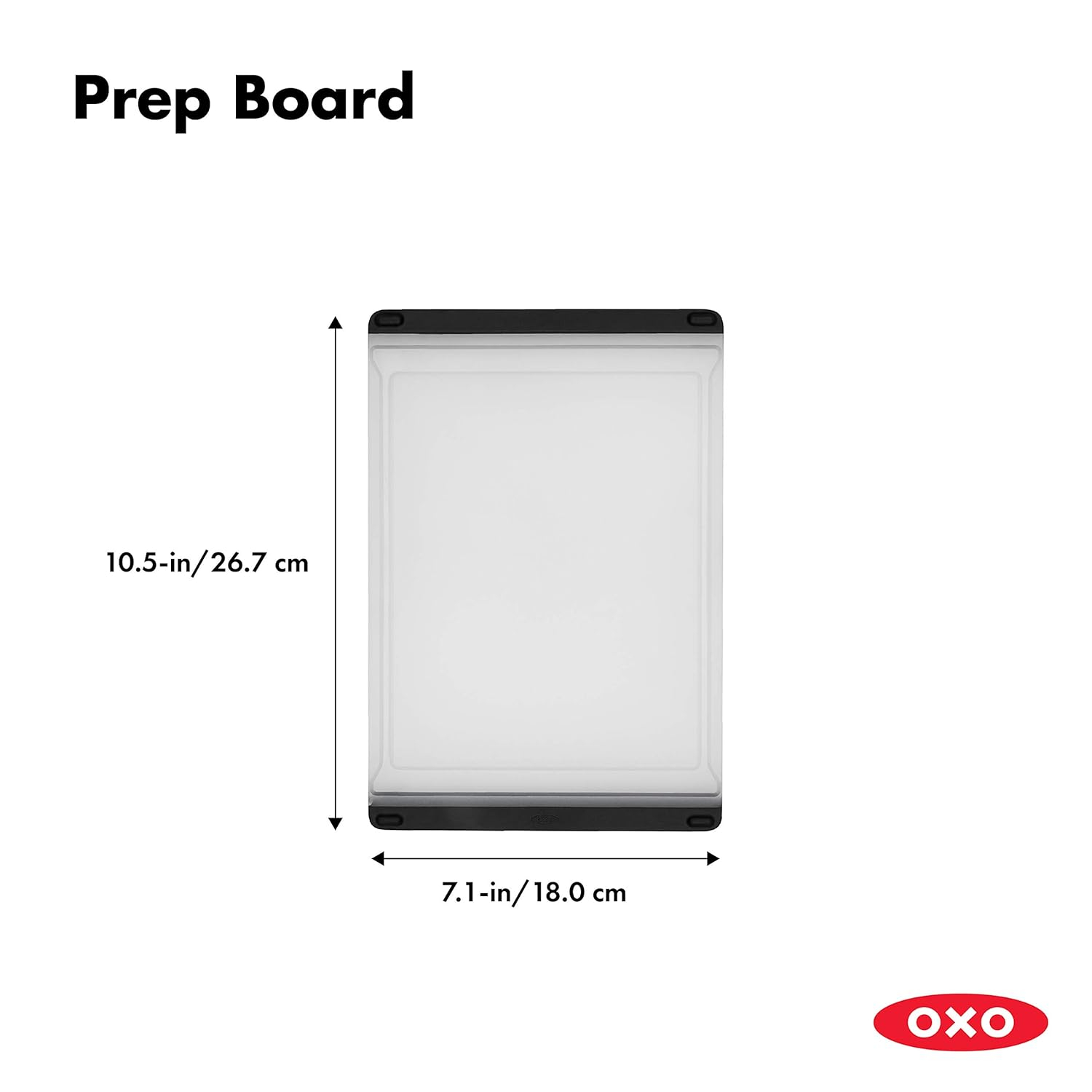Rectangular White and Black Plastic Cutting Board