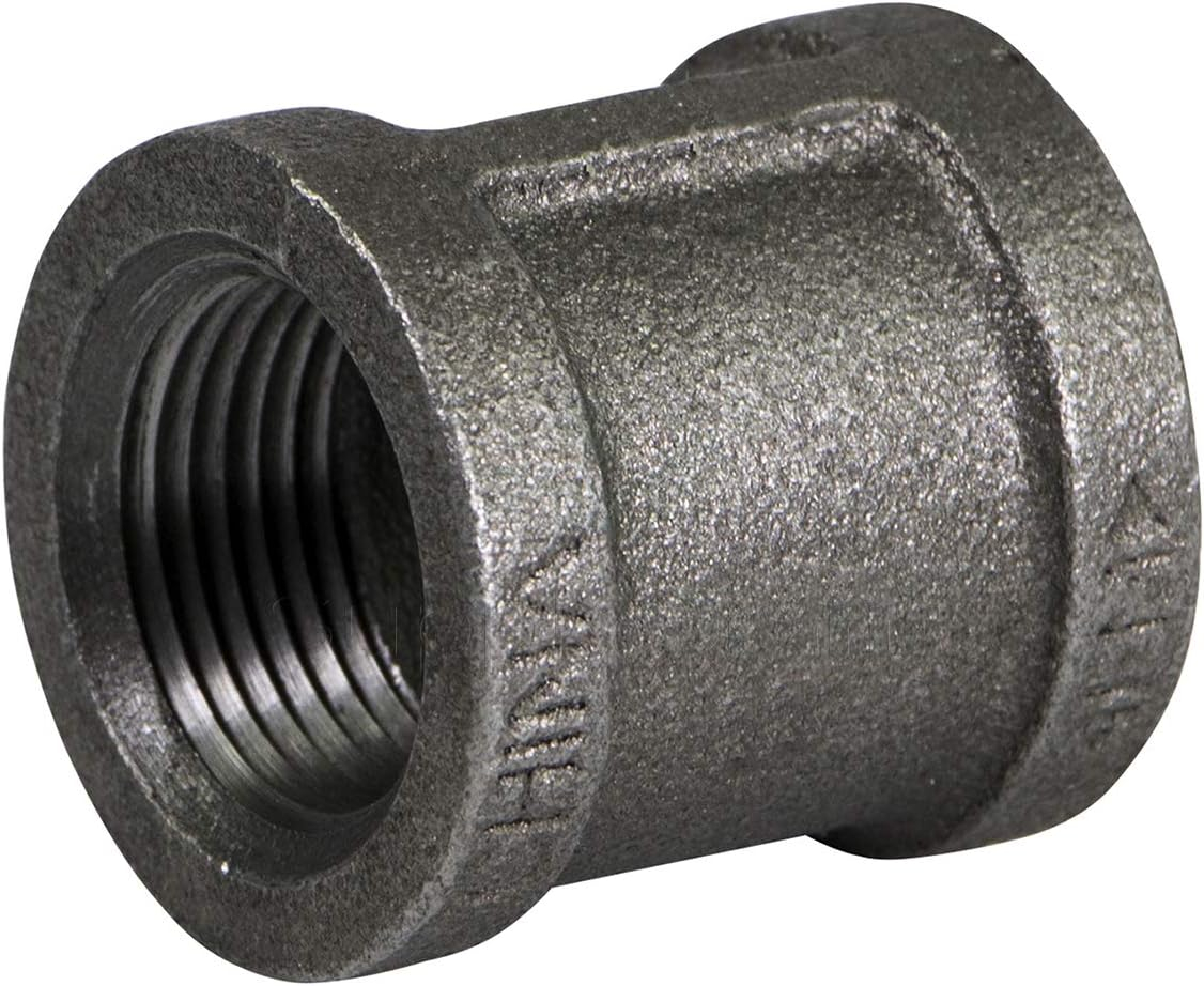 CNMS0056 3/4"" Black Malleable Iron Straight Left/Right Coupling"