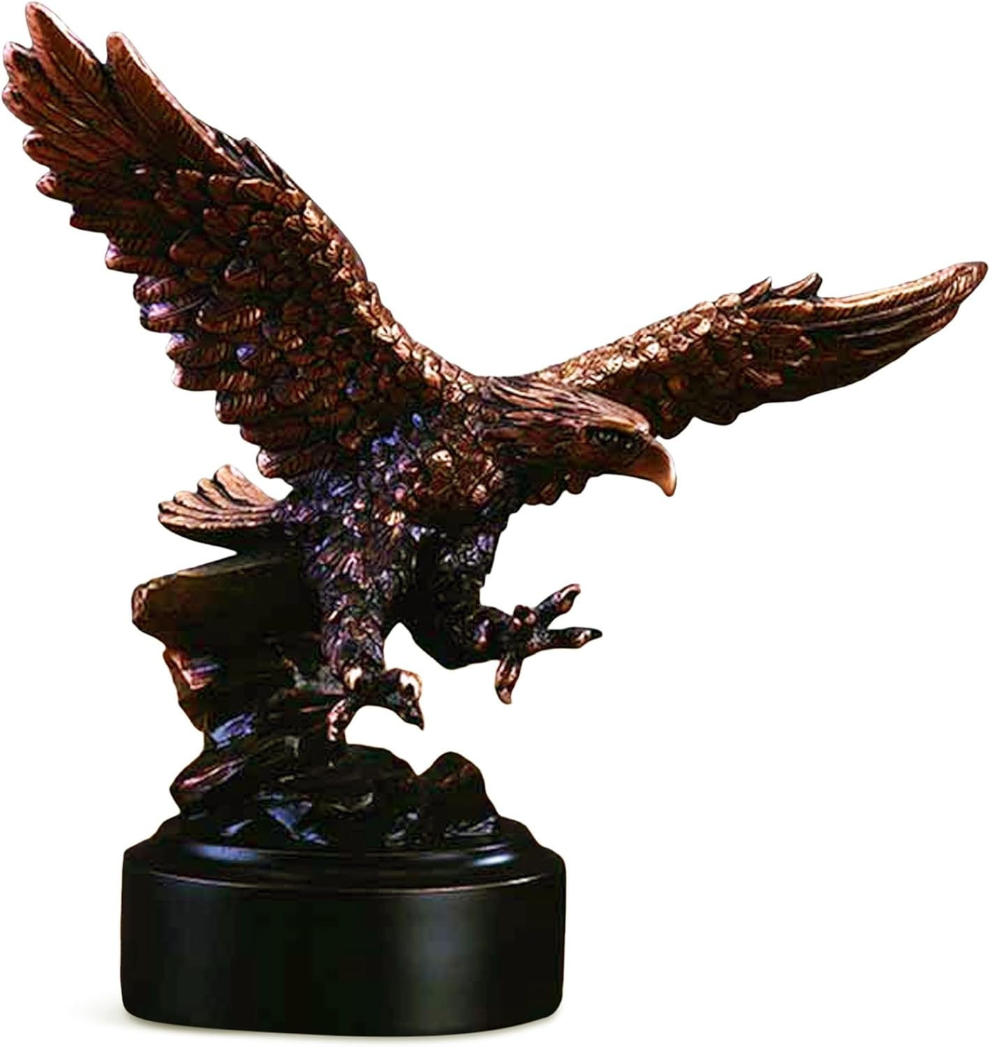 Bronze Finish Flying American Eagle Statue - Sculpture