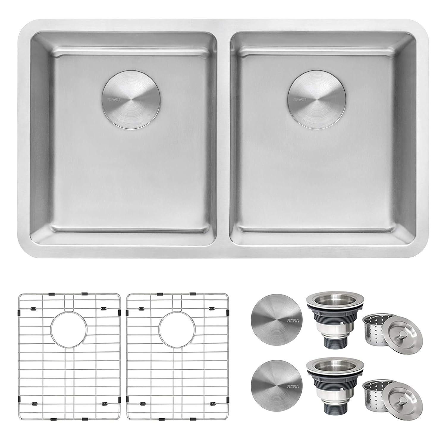 Ruvati Rvm5099 Modena 31" Undermount Double Basin 16 Gauge Stainless Steel Kitchen Sink -