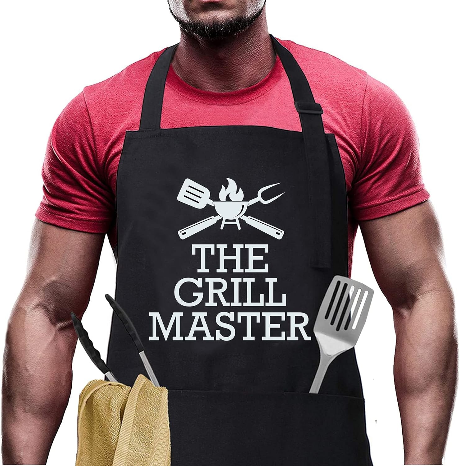 UP THE MOMENT The Grill Master The Man The Myth The Legend Apron, Funny Apron for Men, BBQ Grill Apron, Chef Apron, Funny Apron for Dad, Mens Funny Apron, Funny Chef Apron for Men