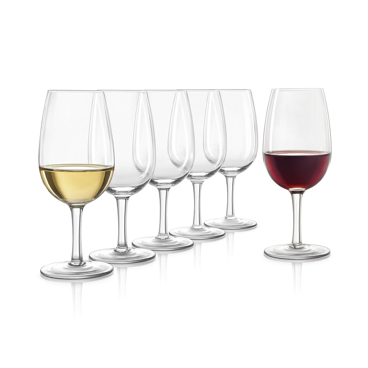 Final Touch ISO INAO Wine Tasting Glasses Set of 6 - Lead-Free Crystal for Red, White, Sparkling, Rosé - 7¼ oz Capacity - Ideal for Wine Tastings and Events (WGT406)