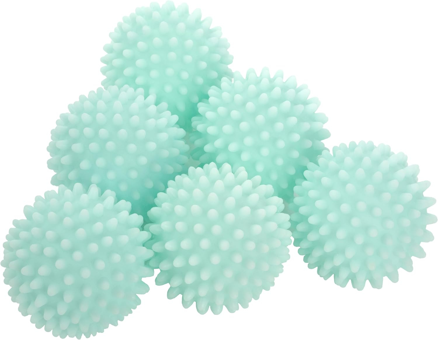 S&T INC. Reusable Laundry Dryer Balls, Soften and Fluff Laundry, Blue, 2.5 in, 6 Pack