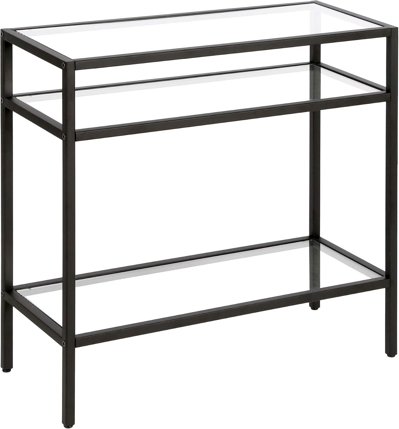 Evelyn&Zoe Sivil 20" Wide Round Side Table, Satin Nickel