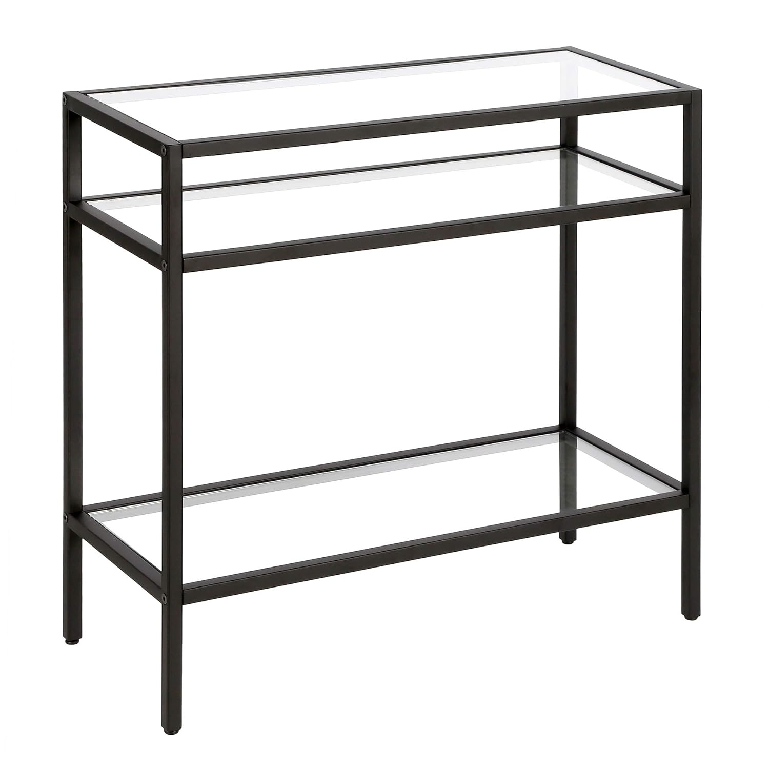 Evelyn&Zoe Sivil 20" Wide Round Side Table, Satin Nickel