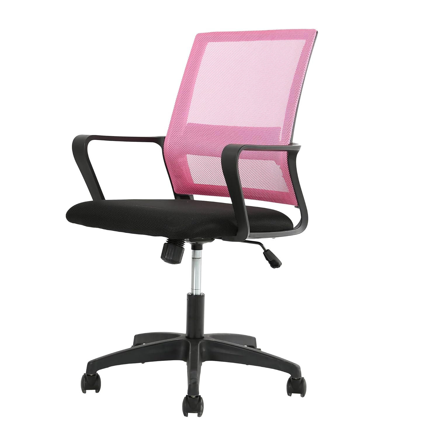 PayLessHere Gaming Chair Ergonomic Computer Chair Office Chair Video Game Chairs with Lumbar Support Desk Chair Armrest Mid Black Cushion Swivel Rolling Chair with Wheels for Home Office (Pink)