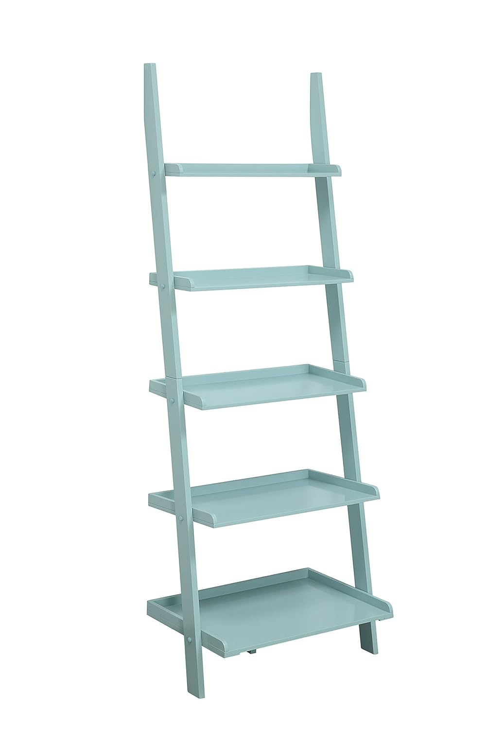 Convenience Concepts American Heritage 5-Shelf Ladder Bookcase, Sea Foam