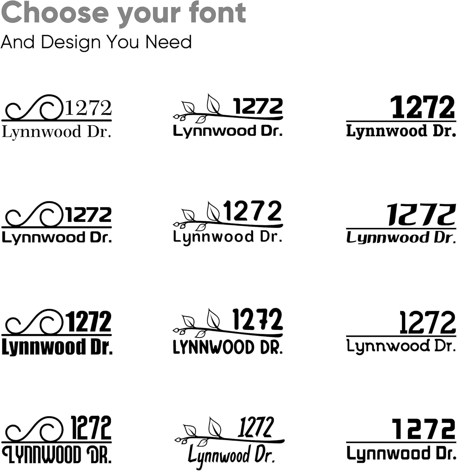 Personalized Mailbox Decal - Reflective Customized Numbers Sticker - Number Stickers Outdoor House - Custom Address Decals - Waterproof Outside Letters for Mailboxes