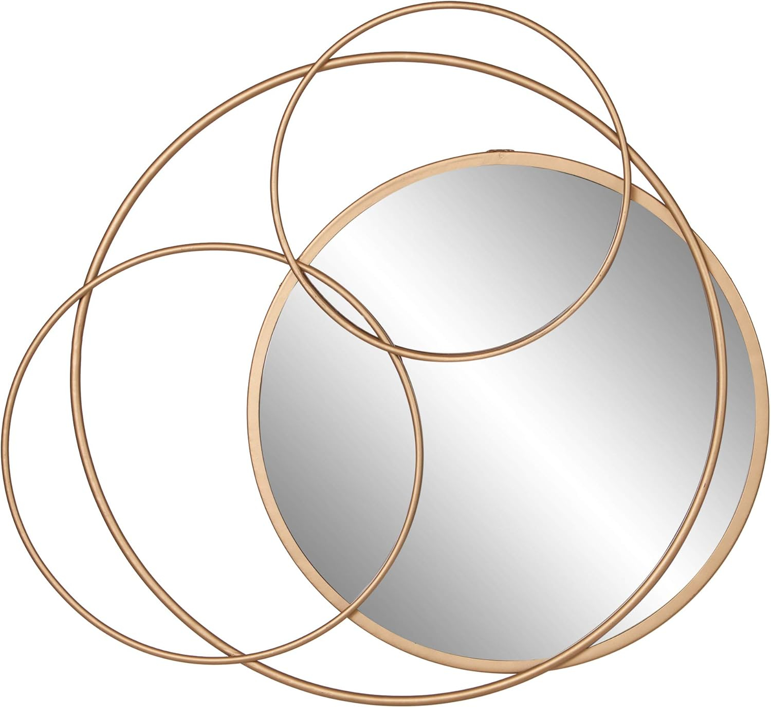 Patton Wall Decor Gold Metal Layered Circle Wall Accent Mirror