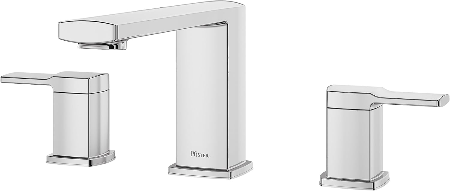 Polished Chrome Contemporary Widespread Roman Tub Faucet