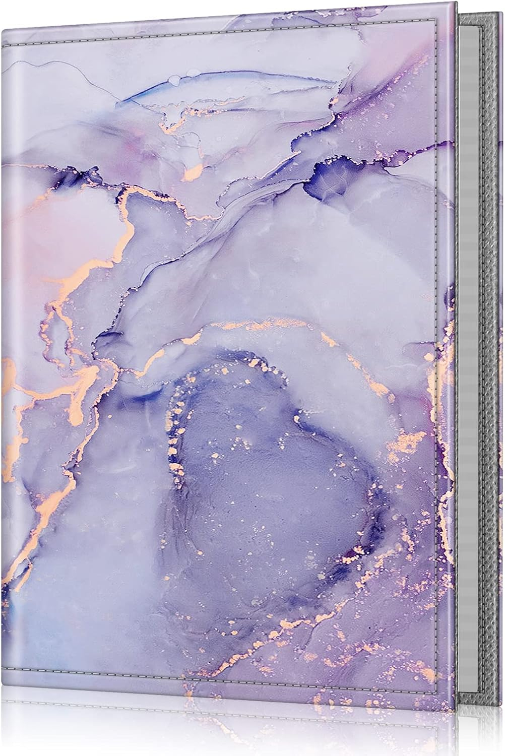Fintie Photo Album 4x6 Photos, 52 Photos Small Mini Capacity Premium Vegan Leather Cover Photo Album, Portable Wallet Photo Album for Family Wedding Boys Girls, Lilac Marble