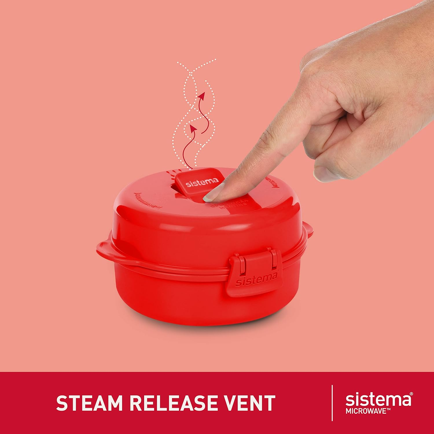 Sistema Microwave Cookware Easy Eggs, Red, 9.16 Oz/271 ml Single Breakfast