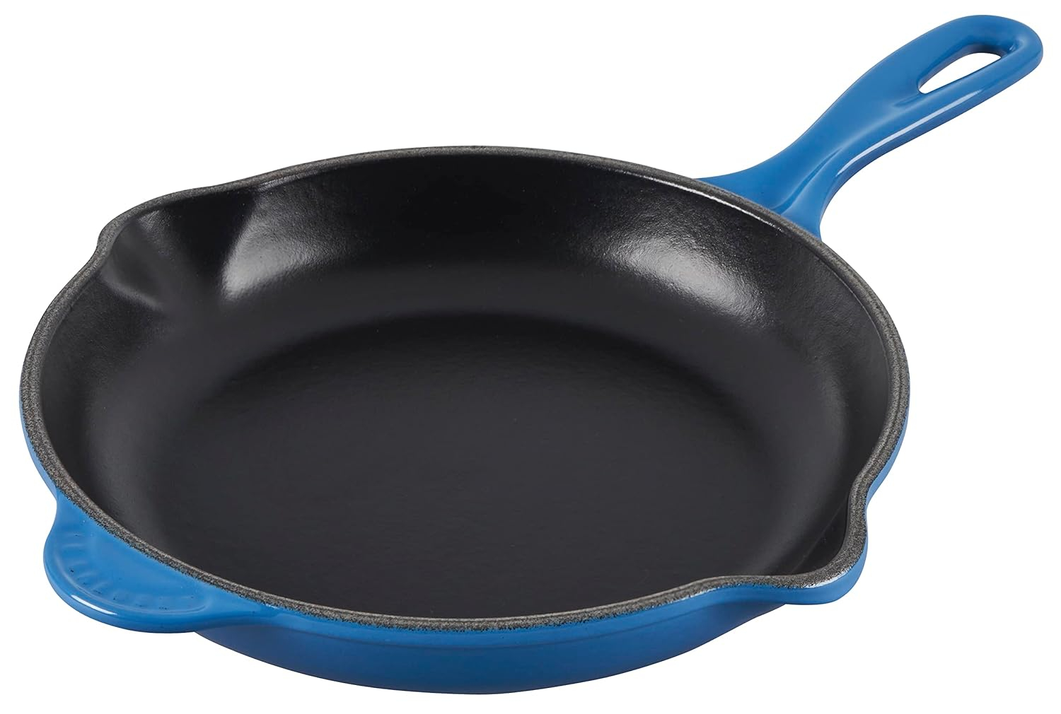 Marseille Blue Enameled Cast Iron Skillet with Handle, 9"