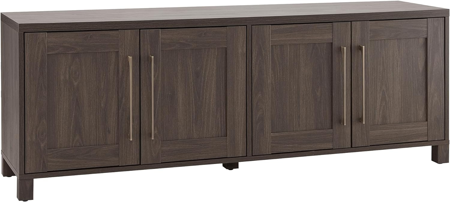 Evelyn&Zoe Chabot Rectangular TV Stand for TV's up to 75", Alder Brown
