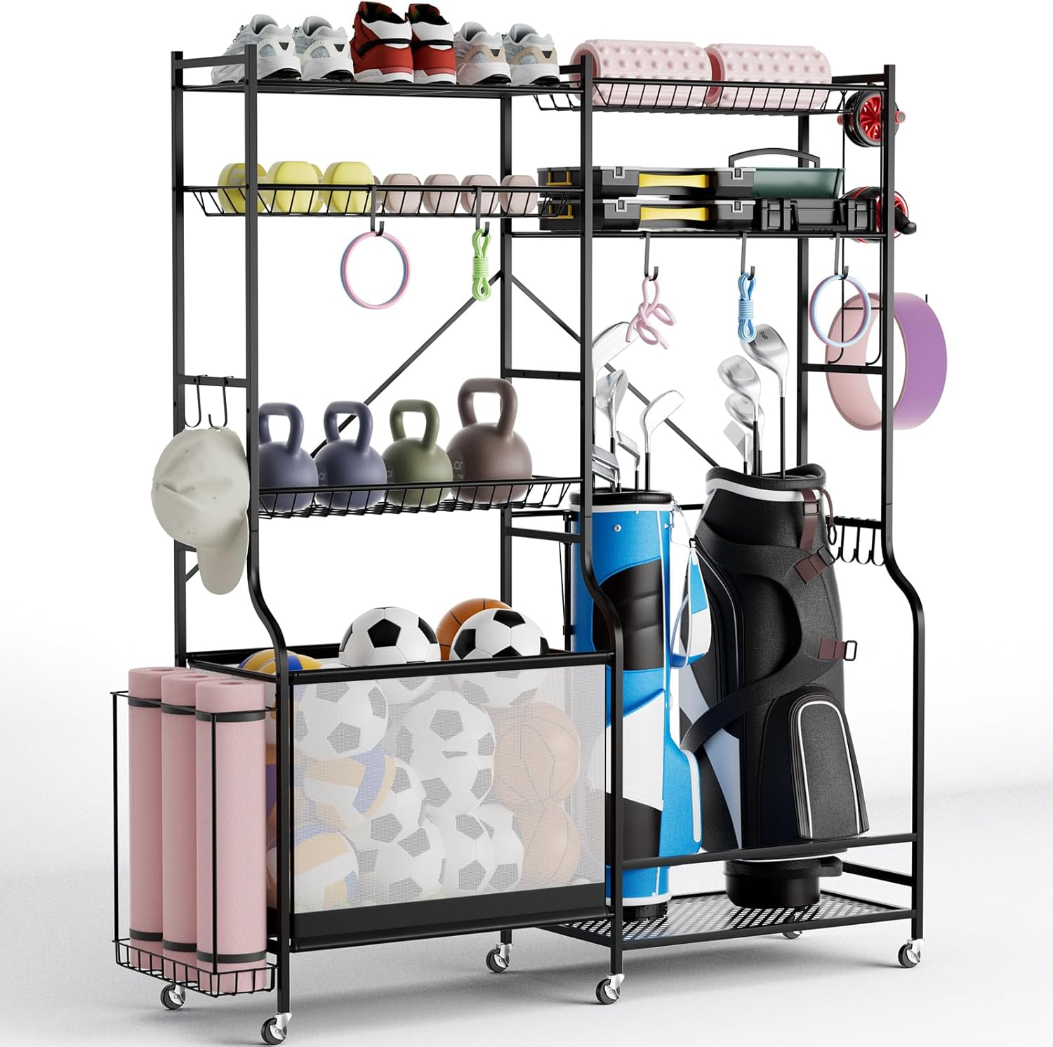 Resenkos Sports Equipment Organizer for Garage
