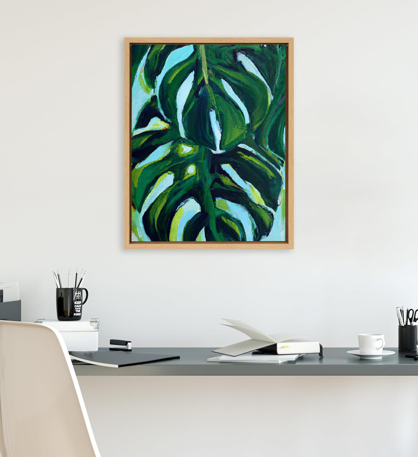 Kate and Laurel Sylvie Blank Framed Canvas Wall Art, 16x20 Natural, Modern Empty Canvas for Paint-Your-Own Art, Ready to Paint Premium Canvas Already Framed